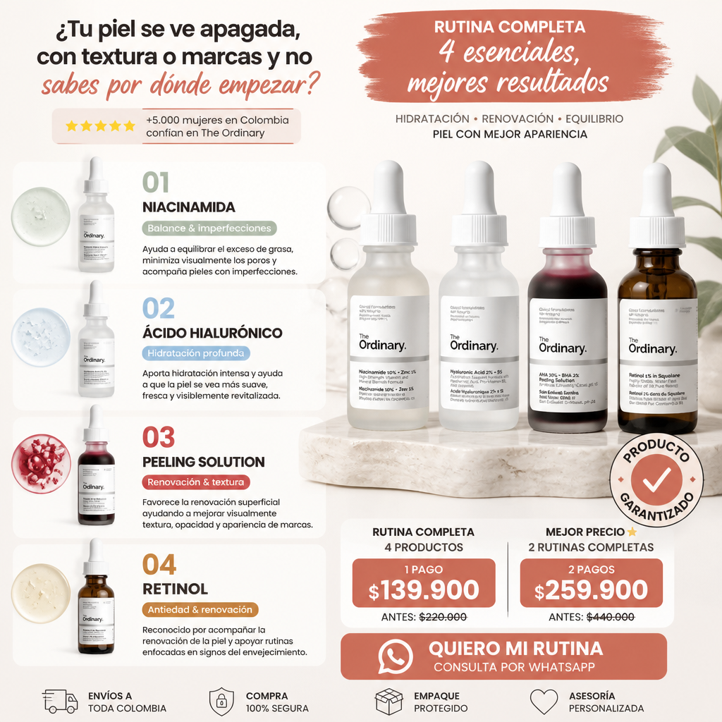 Rutina Facial Completa The Ordinary x4
